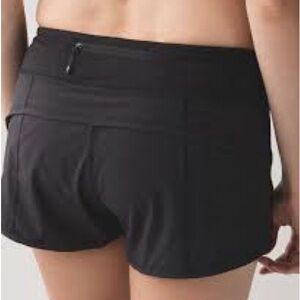 Lululemon Speed Short *4-way Stretch 2.5" Black 6